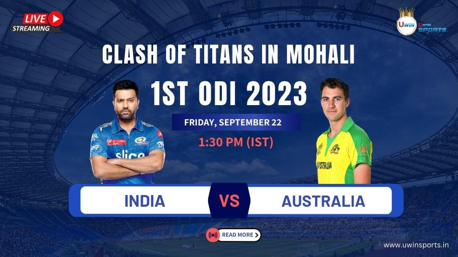 India vs Australia 1st ODI 2023: Bet on the Thrilling Cricket Action